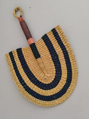 Handmade Bolga Elephant Grass Fan